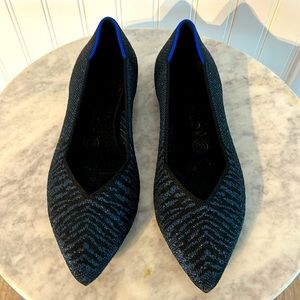 Like new Rothy’s zebra print blue metallic-The Point